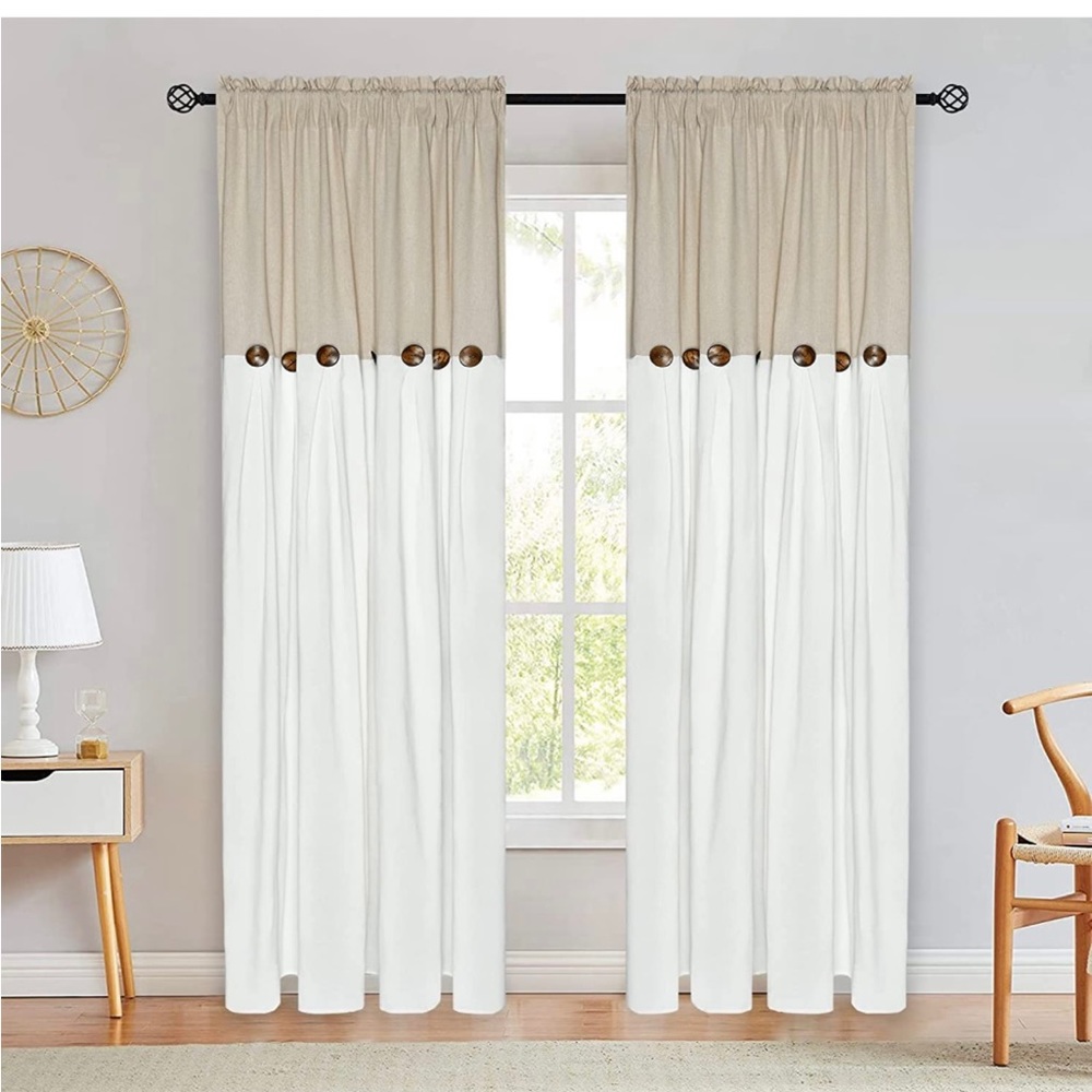 NEW IN PACKAGE CURTAINS VERY CUTE Aspmiz brand size  52 x 84”